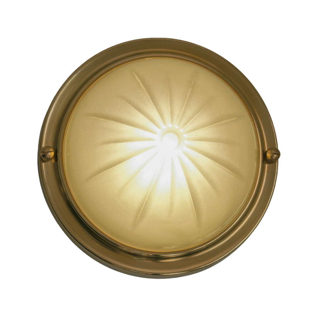 Brass Glass Round Wall Sconces