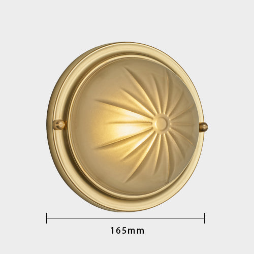 Brass Glass Round Wall Sconces
