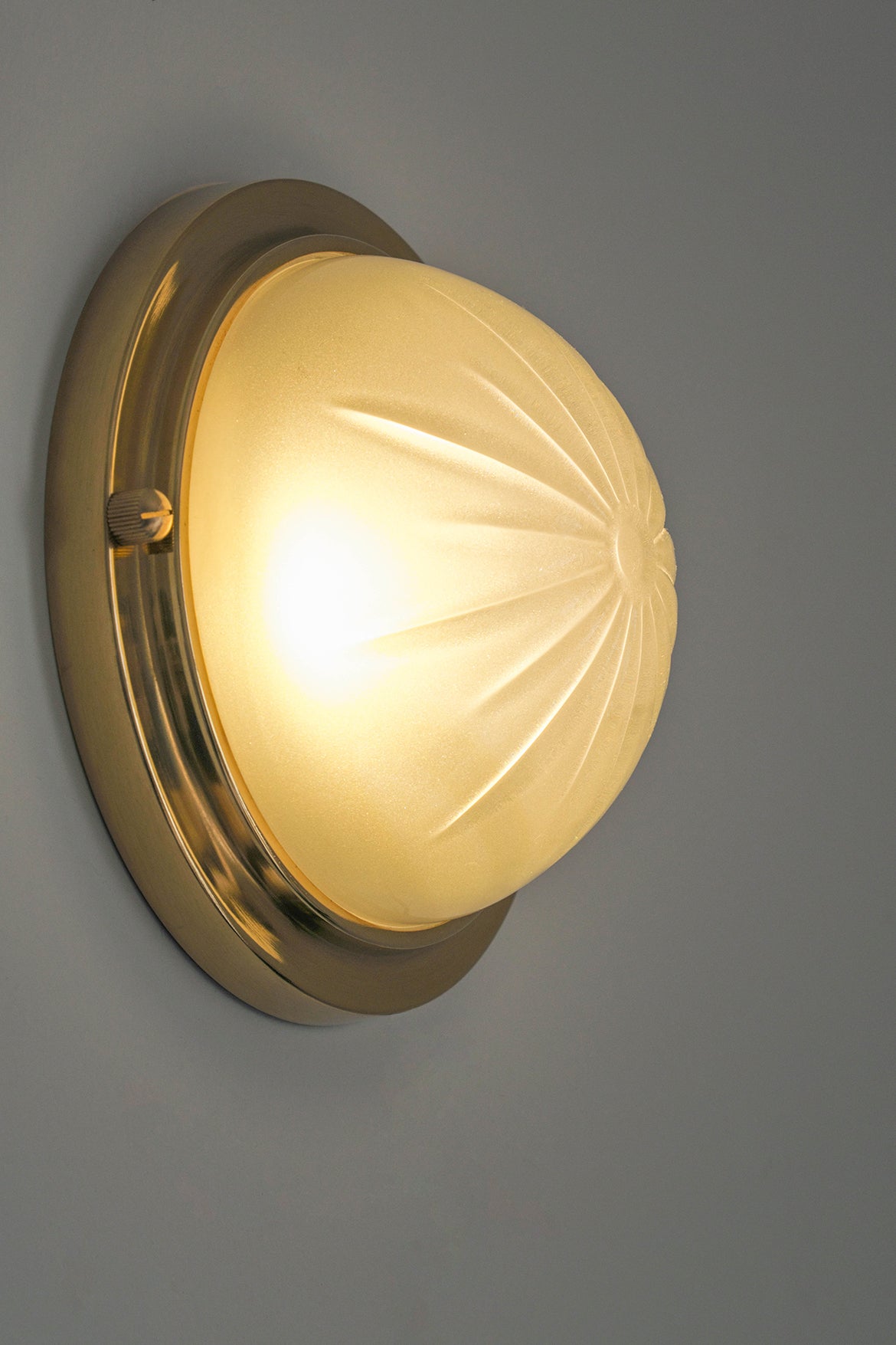 Brass Glass Round Wall Sconces