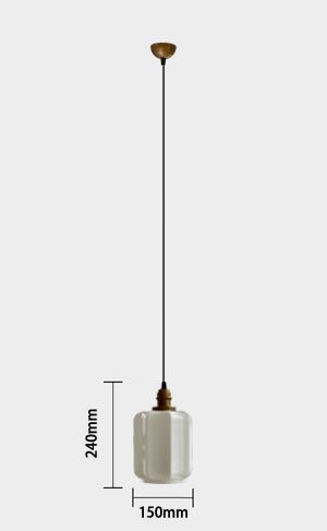 ALOTOF Milk Glass Lantern Pendant Lighting - ALOTOFBRASSERA
