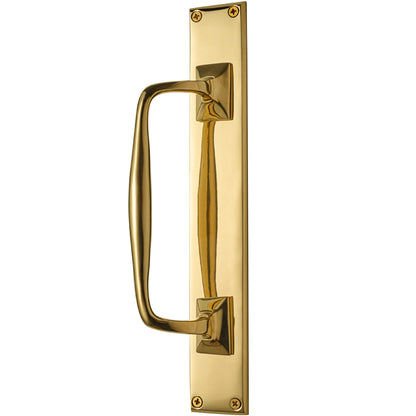 Unlaquered Brass Door Pull Handle  7"