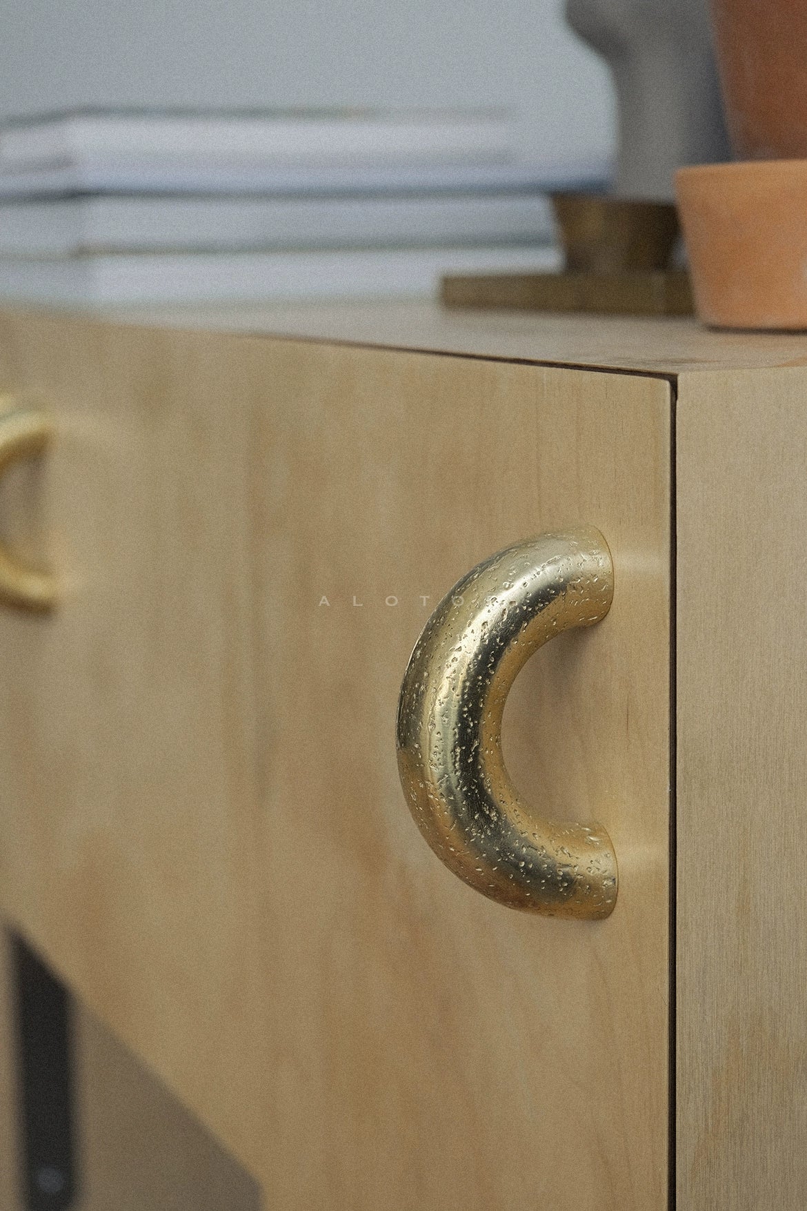 Cast Copper Cabinet Handle