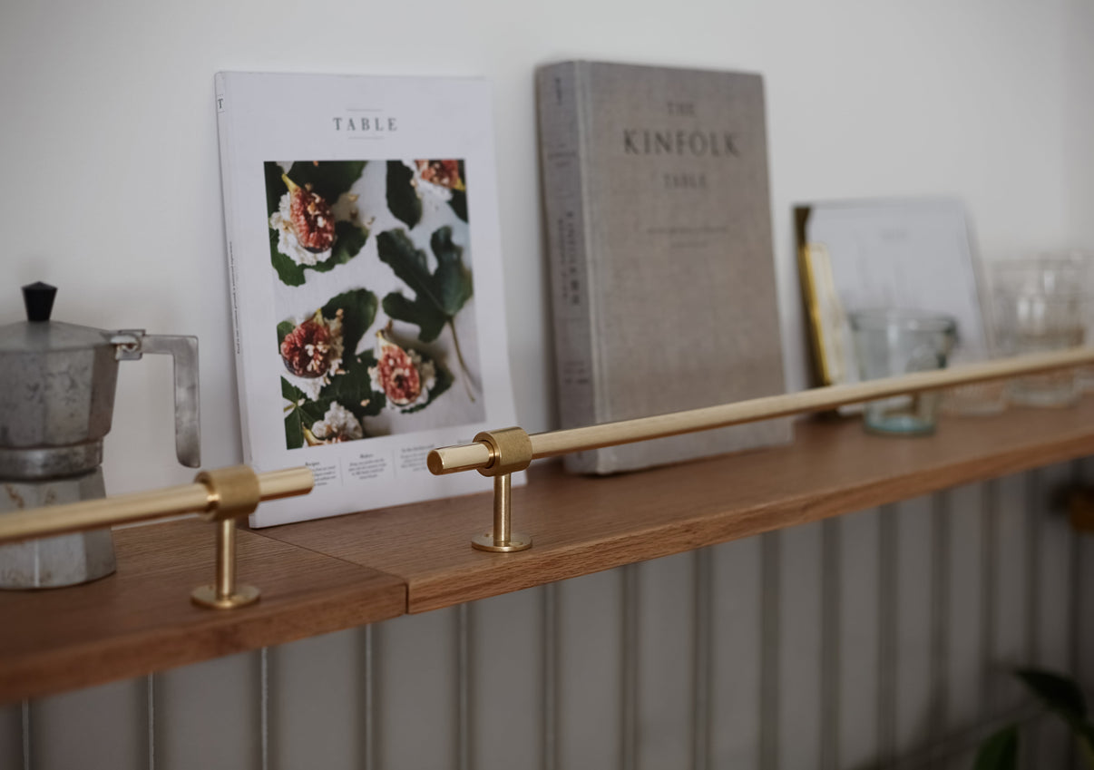 Solid Brass Tipping Rails for Shelves – ALOTOFBRASSERA