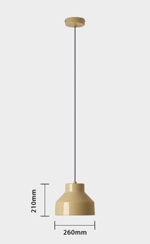 ALOTOF Creamy Plated Metal Pendant Light - Elegant Factory Style Lighting - ALOTOFBRASSERA