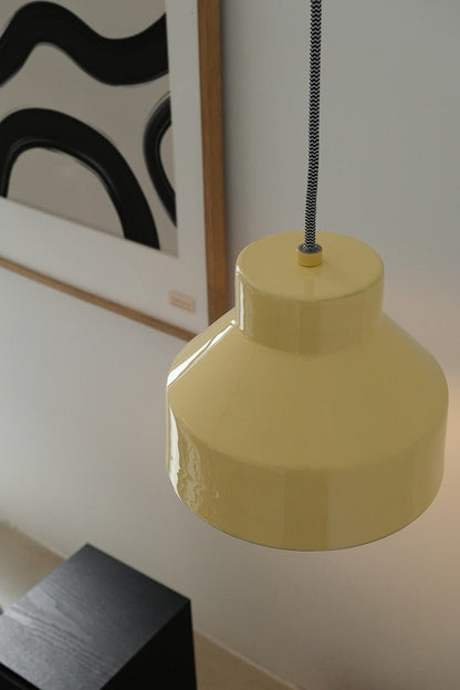 ALOTOF Creamy Plated Metal Pendant Light - Elegant Factory Style Lighting - ALOTOFBRASSERA