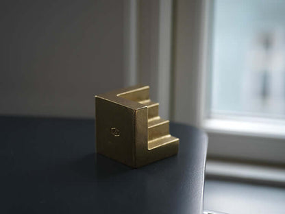ALOTOF Handmade Solid Brass Stair Bookend - Unique Home Decor Accessory - ALOTOFBRASSERA