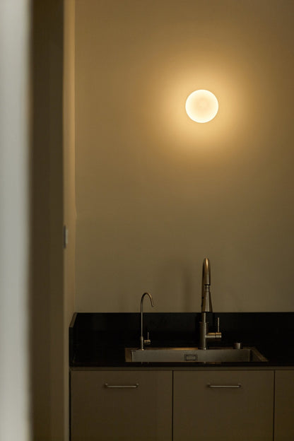 ALOTOF Milk Glass Spherical Wall Sconce - Chic Home Lighting - ALOTOFBRASSERA
