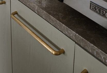 ALOTOF Minimalist Solid Brass Drawer Pull Bar Handle- Unlacquered | Premium Quality - ALOTOFBRASSERA