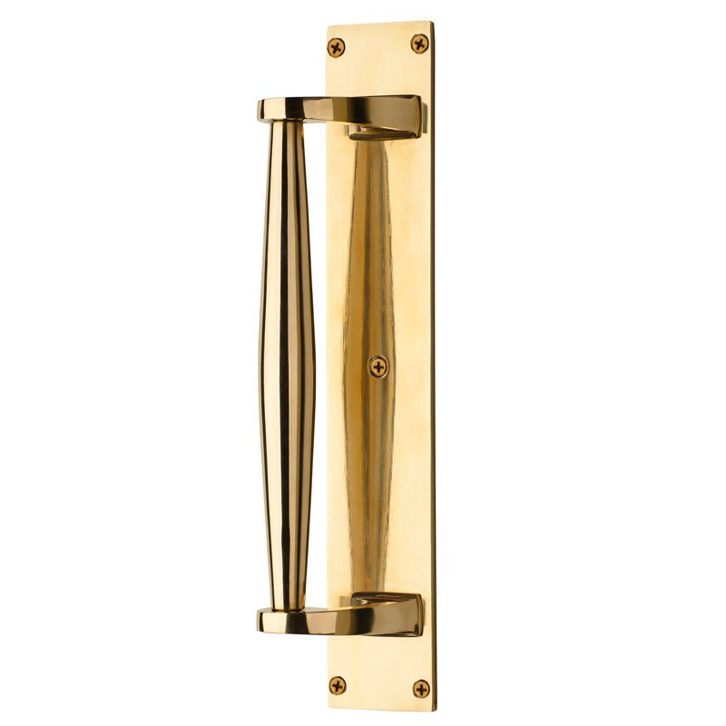 ALOTOF Unlacquered Solid Brass Pull Handle with Backplate - ALOTOFBRASSERA