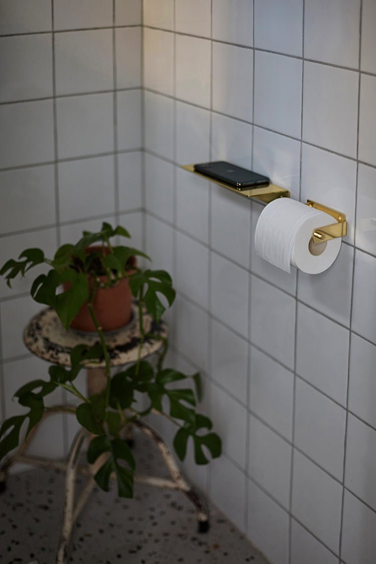 ALOTOF Wall Mounted Brass Toilet Paper Roll Holder - ALOTOFBRASSERA