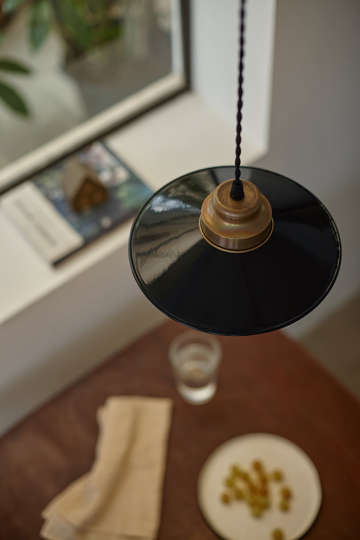 Vintage enamel pendant light deals