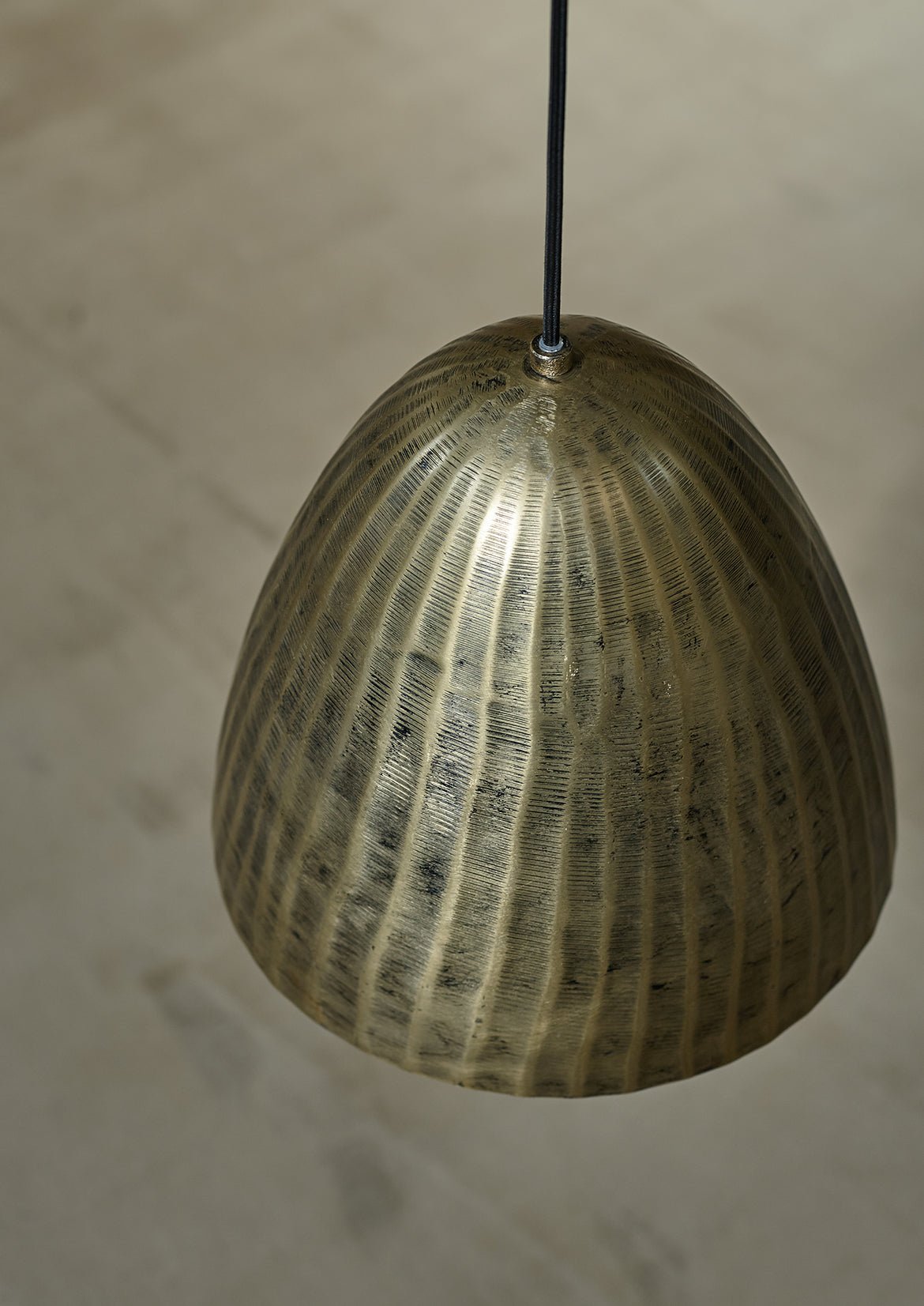 Handcrafted Antique Brass Dome Pendant Light by ALOTOF - ALOTOFBRASSERA