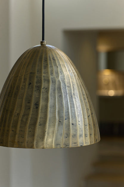 Handcrafted Antique Brass Dome Pendant Light by ALOTOF - ALOTOFBRASSERA