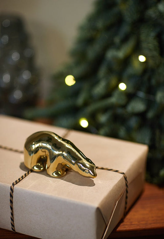 Solid Brass Ornaments Polar Bear Home Decor Housewarming Gift - ALOTOFBRASSERA