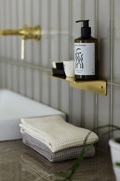Solid Brass Shower Shelf Shower Organiser, Bathroom Shelf, Entryway Organiser - ALOTOFBRASSERA